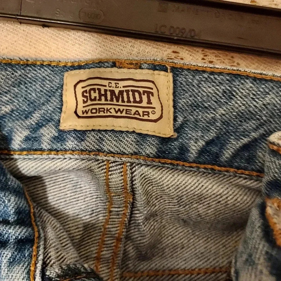 C. E. Schmidt Workwear Denim Blue Jeans Mens Zip Fly 100 Cotton K1 - Picture 7 of 8